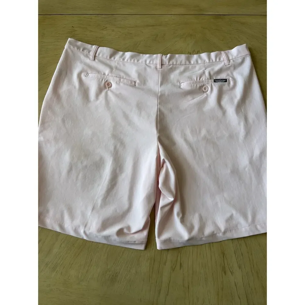 lot 2 straight down Golf Shorts mens 42 Pink & Navy Blue Preppy Stretch Casual